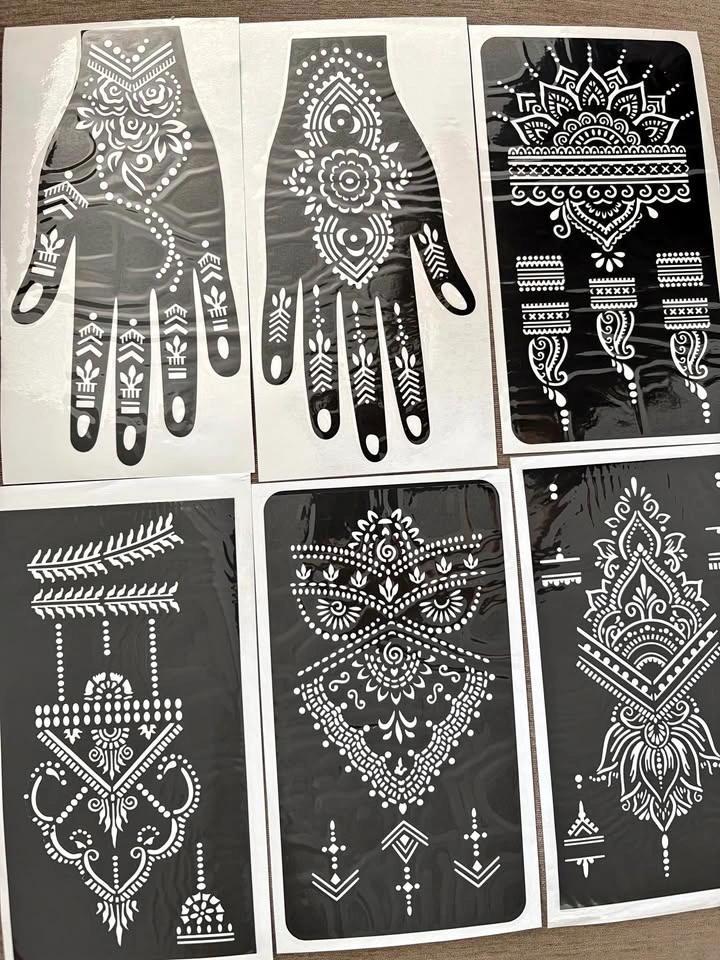Tattoo Stencils Set with Henna or Jagua option