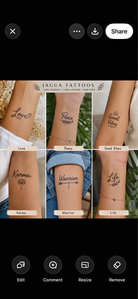 Inspirational Word tattoos or Custom tattoo