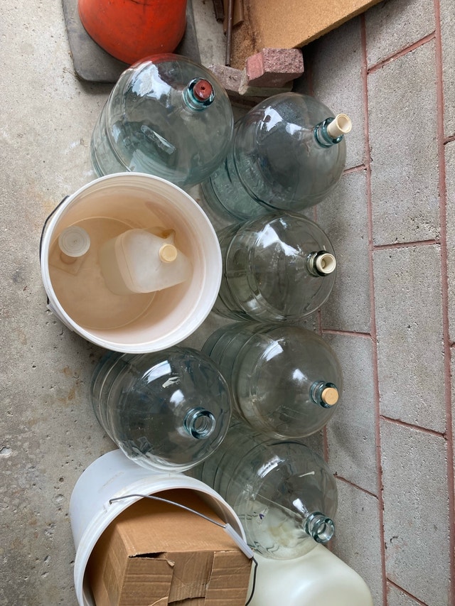 Winemaking equipment and carboys
