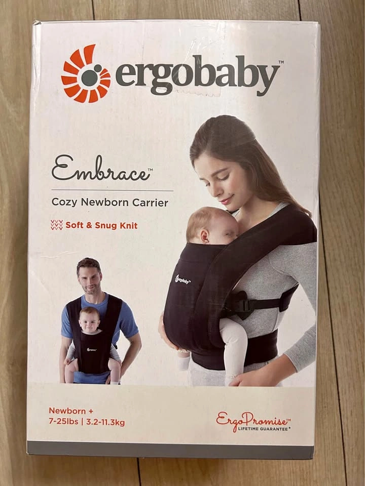 Ergobaby Embrace Cozy Newborn Baby Carrier (Colour - Black)