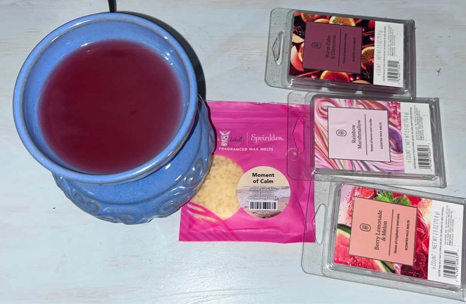 Wax Warmer, Pink Zebra Sprinkles, Wax Melts, and Essential Oil S - photo 2