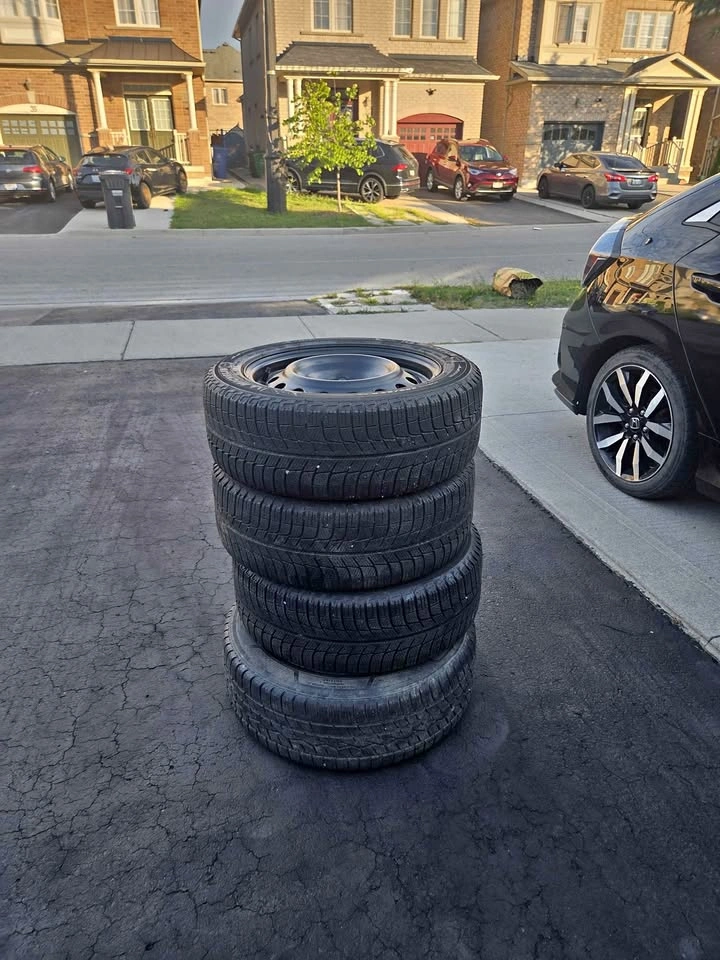 Michelin 205/55R16 Tires on Steel Rims