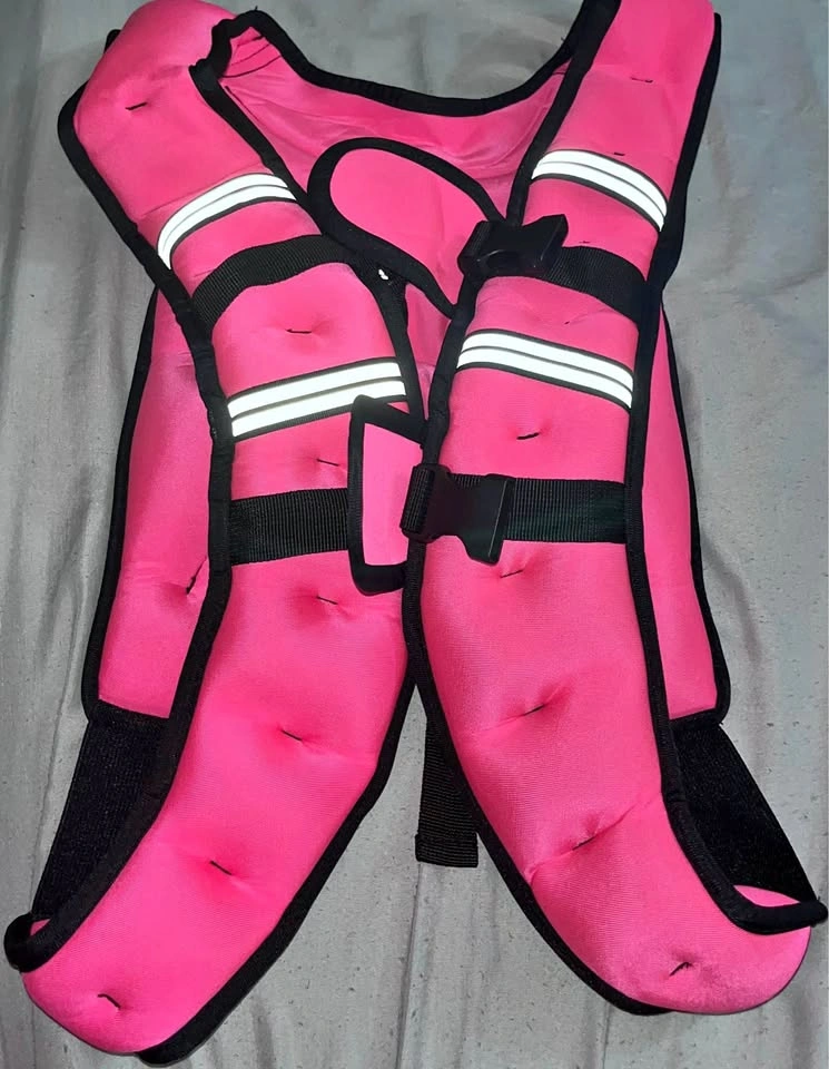 Pink Weighted Vest with Reflective Strips 20LB
