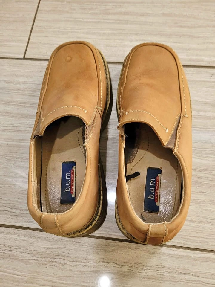 Vintage B.U.M. Equipment Men's Tan Suede Slip-on Loafers - Size