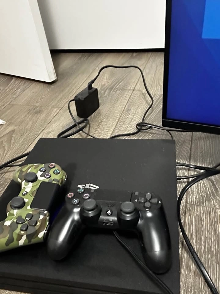 PS4 gaming console, samsung gaming monitor, game controllers - photo 2