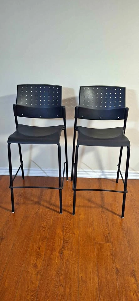 Pair of Black Bar Stools