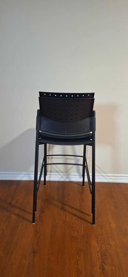 Pair of Black Bar Stools - photo 4