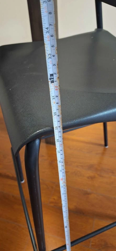 Pair of Black Bar Stools - photo 5
