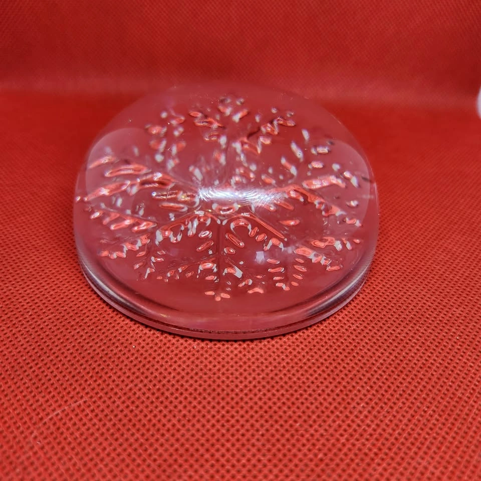Clear Glass Snowflake Paperweight - photo 3
