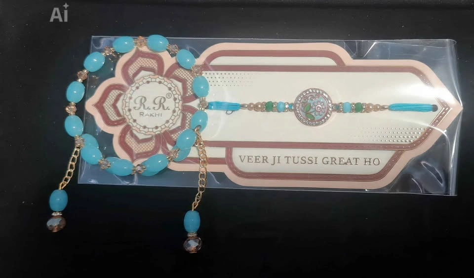 Premium Designer Rakhis | Beautiful Bhaiya Rakhi + Bracelet Comb - photo 3