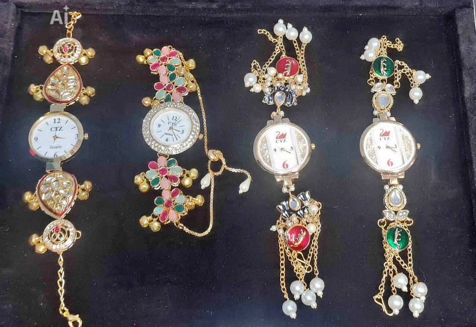 Kashmiri Watches (Ethnic Kundan Wrist Watches)