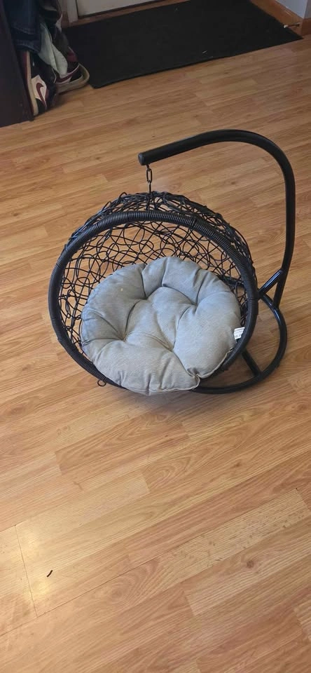 GDFStudio Hatti Cat Hammock Swing Bed with Soft Cushion, Gray - photo 3