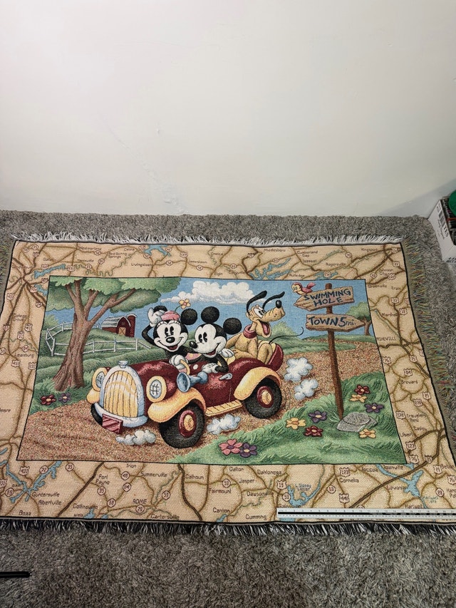 Vintage Mickey & Friends Cartoon Tapestry