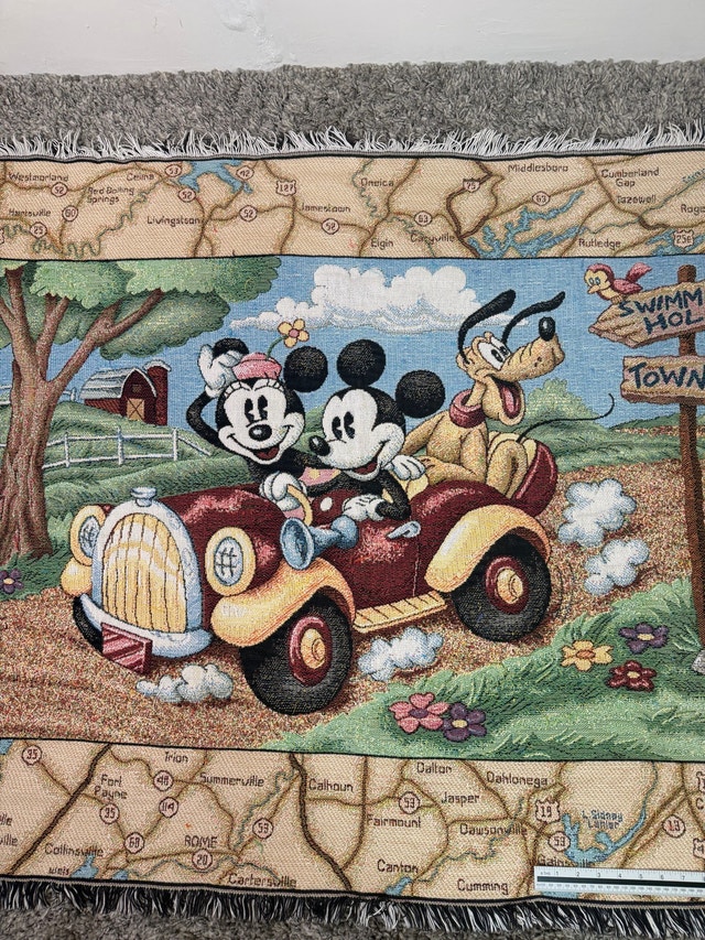 Vintage Mickey & Friends Cartoon Tapestry - photo 2