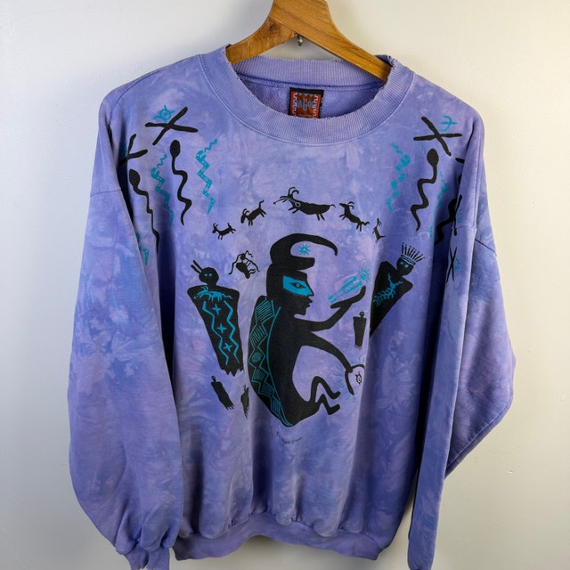 Vintage Dagoli Canada 90's Ancient Cave Art Print Shirt - photo 2