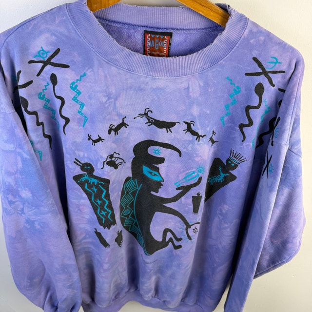 Vintage Dagoli Canada 90's Ancient Cave Art Print Shirt - photo 3