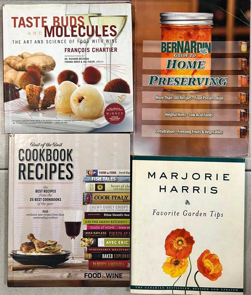 Cookbook and Gardening Book Bundle: 4 Book Set