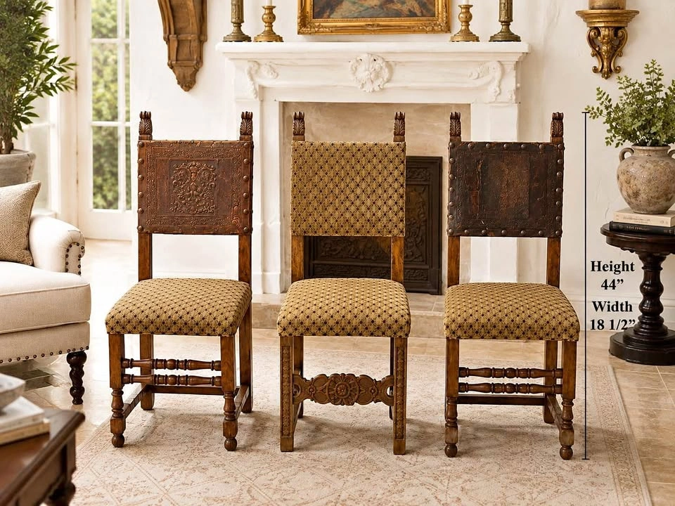Spanish Baroque - Style Chairs Set of 3