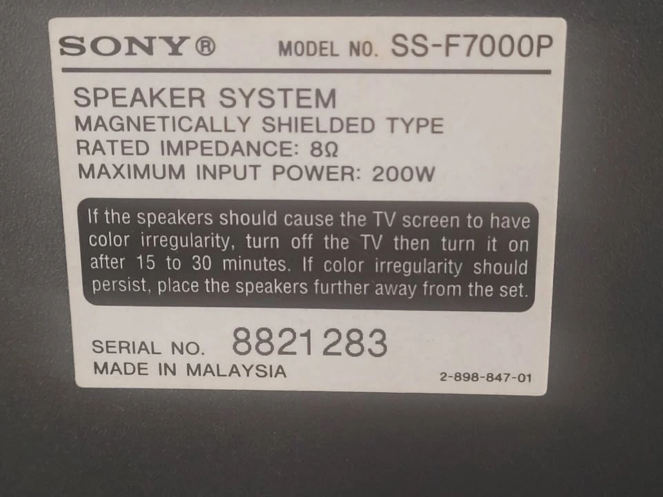 Sony SS-F7000 4-Way Floor Loudspeaker System - photo 2
