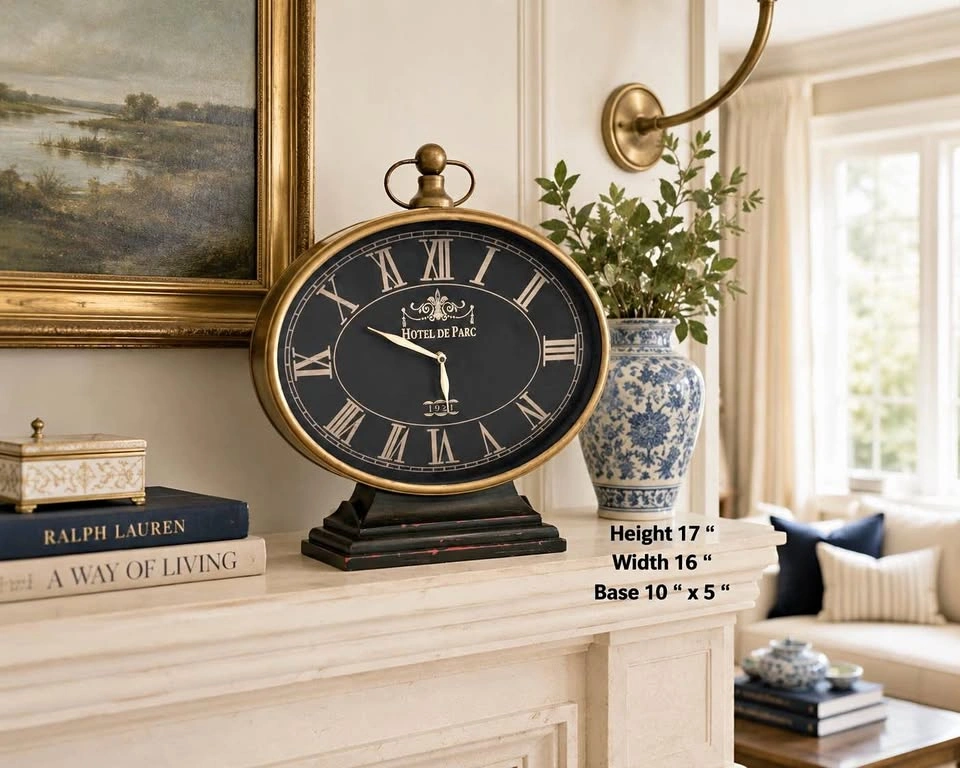 Clock Table Top Oval