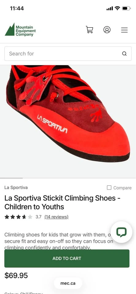 La Sportiva Stickit Climbing Shoes child size 2.5 - photo 2