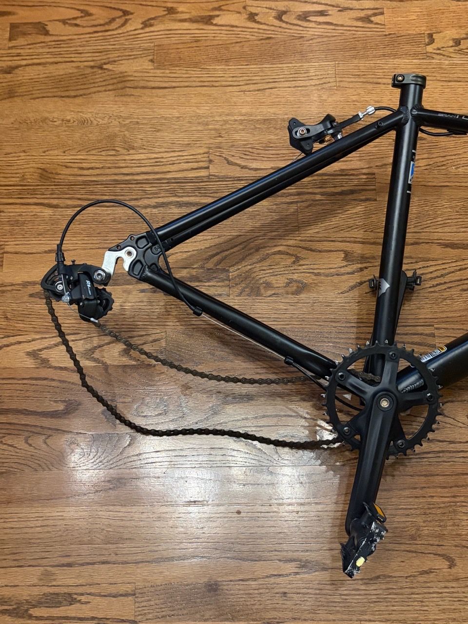 Univega Black Bike Frame with Components - photo 3