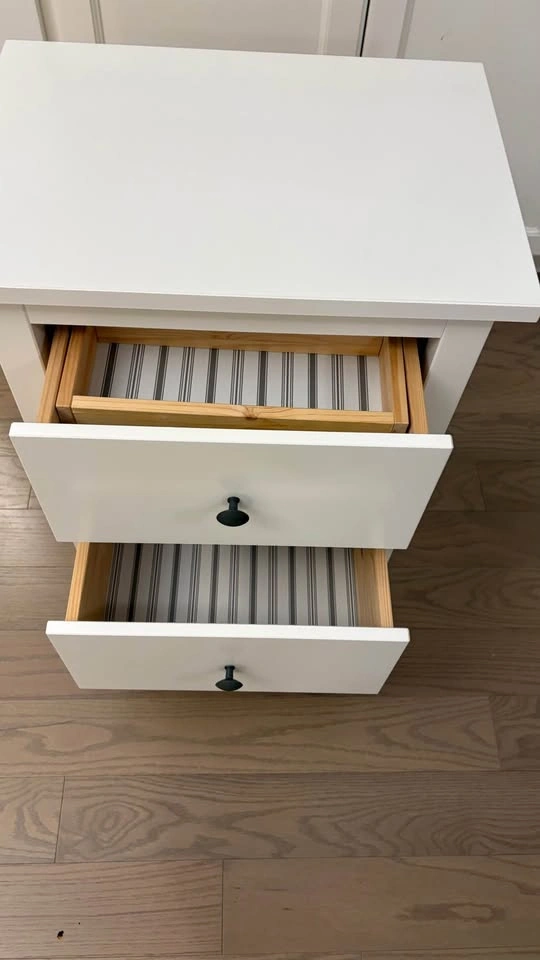 Hemnes White 2 Drawer Nightstand - photo 2