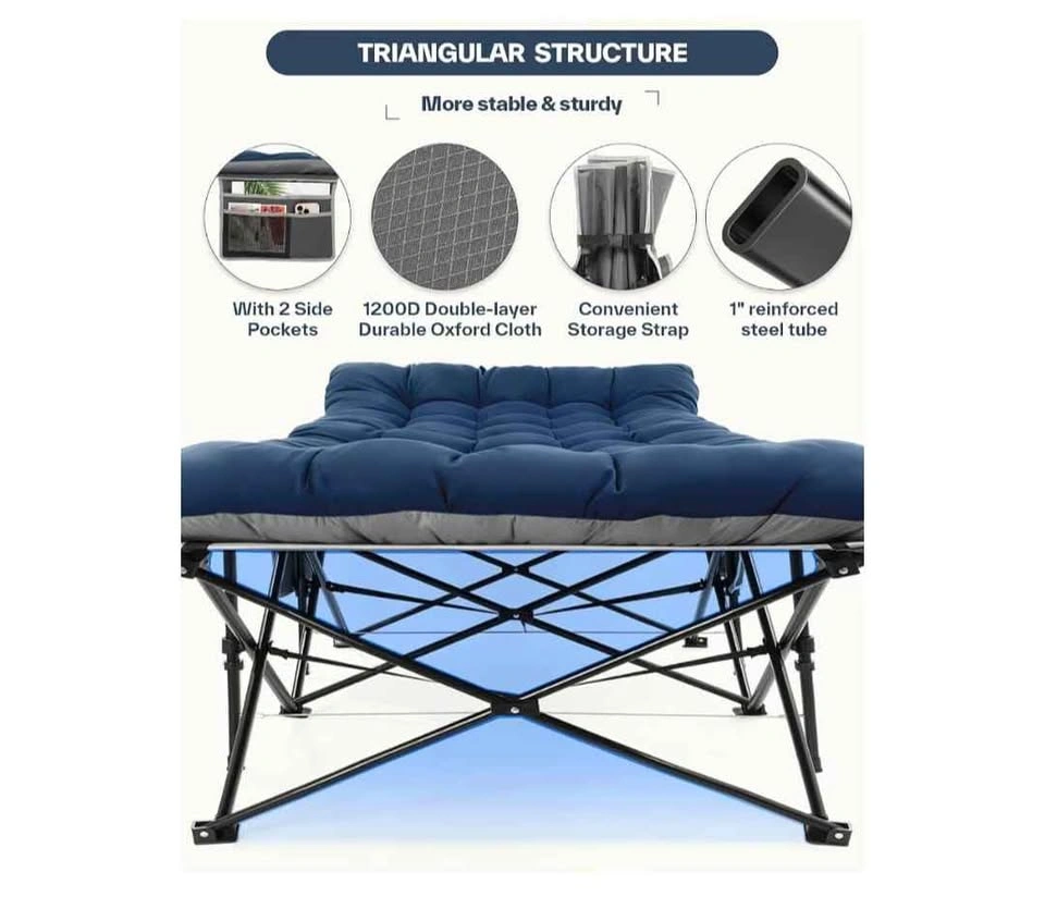Sportneer Camping Cot XL, 32" Extra Wide Folding Cot - photo 3