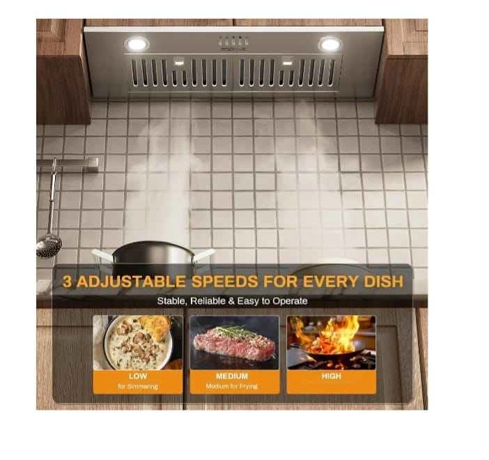 Brand new 30 inch Range Hood 600 CFM Kitchen Vent - photo 2