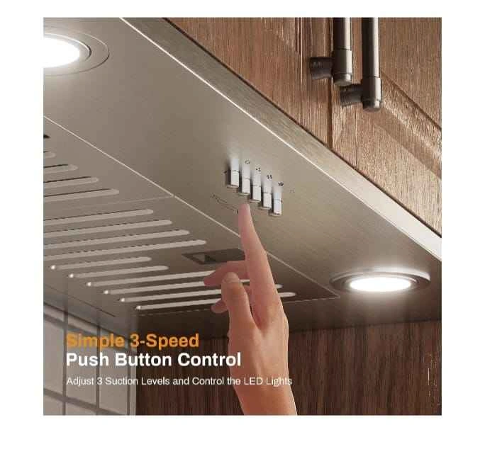 Brand new 30 inch Range Hood 600 CFM Kitchen Vent - photo 3