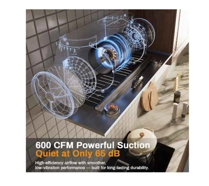 Brand new 30 inch Range Hood 600 CFM Kitchen Vent - photo 4