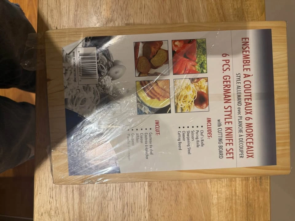 6 Piece German Style Knife Set with Cutting Board - photo 2