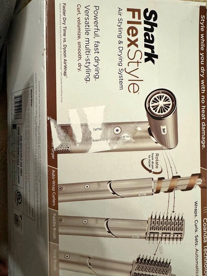 Shark flex style hair styling system with no heat damage New