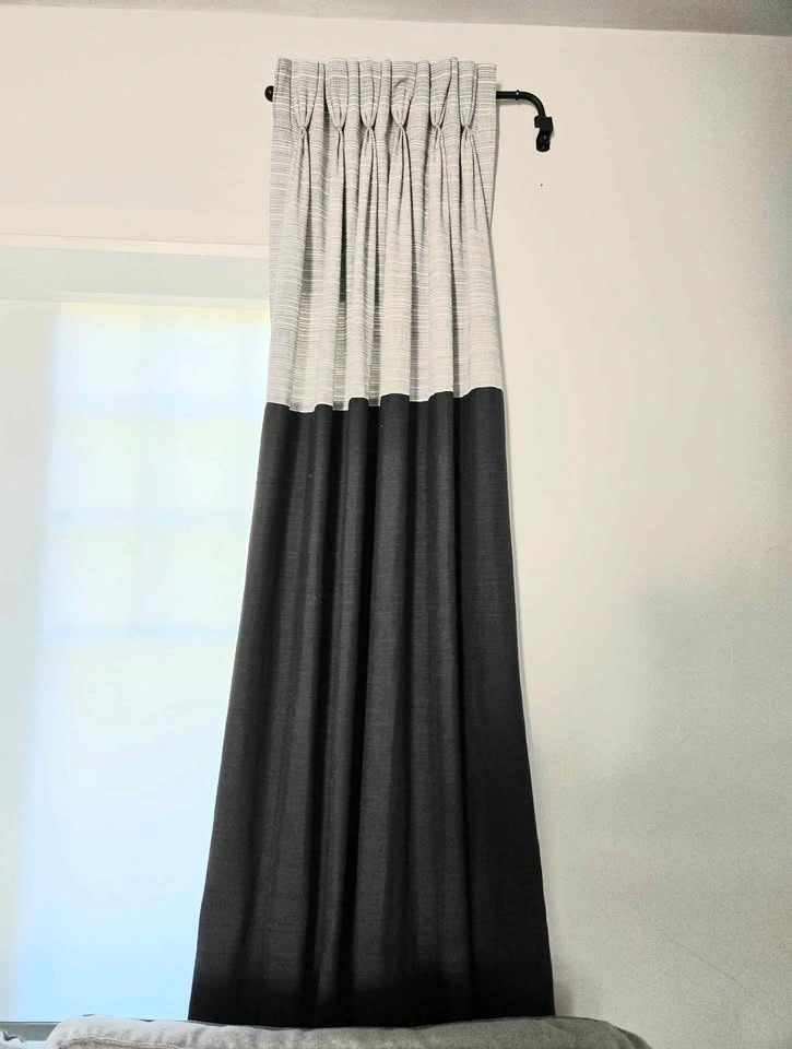 Black and Gray Side Panel Curtains - Pair - photo 4