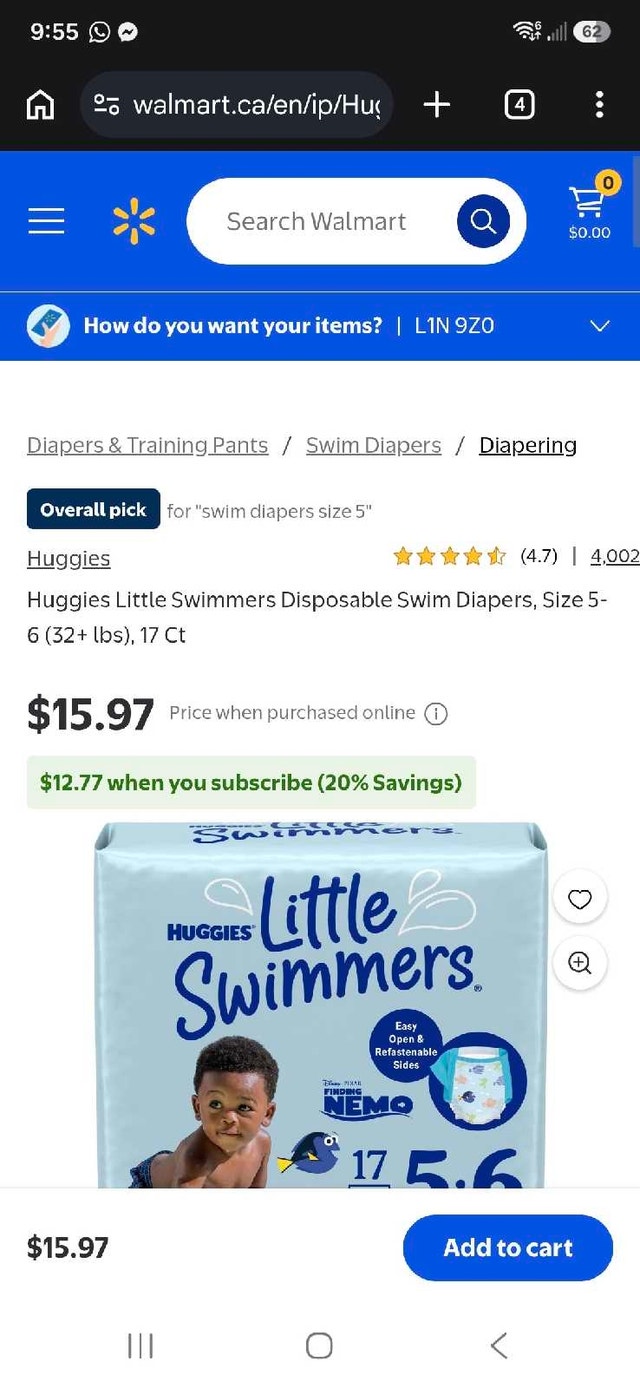 Huggies Little Swimmers Size 5-6
