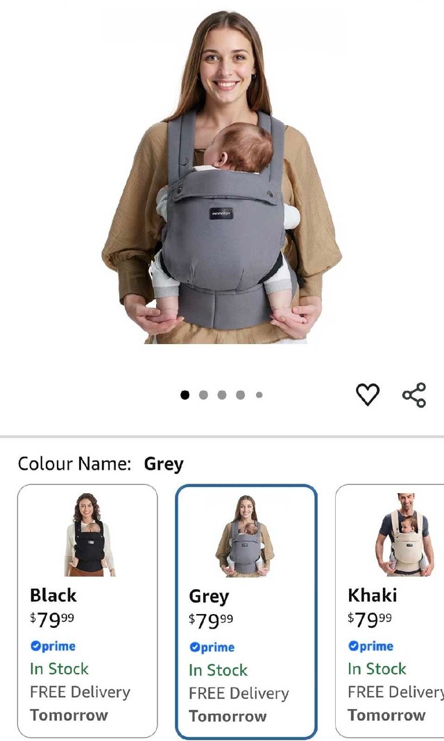Momcozy Baby Carrier Grey