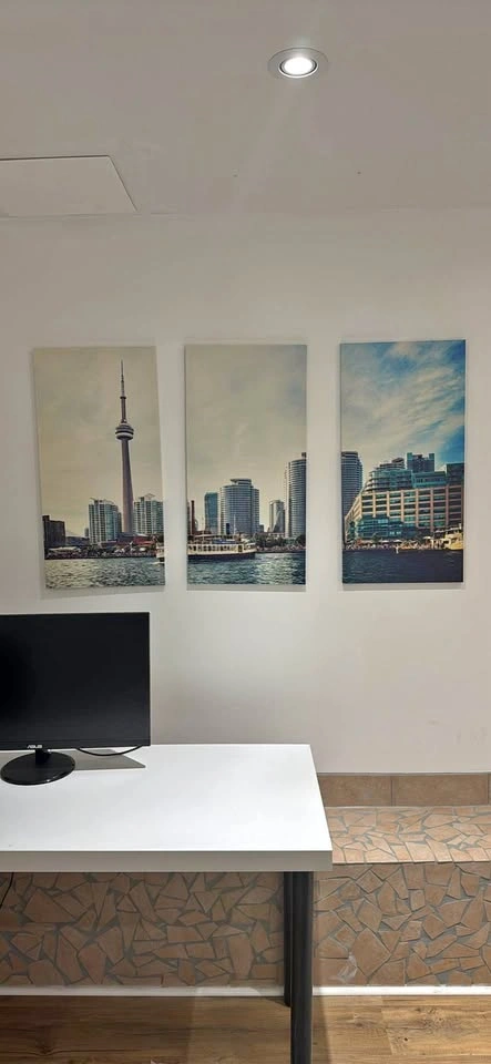 My Easy Art 3 Piece Toronto Skyline Modern Canvas Painting