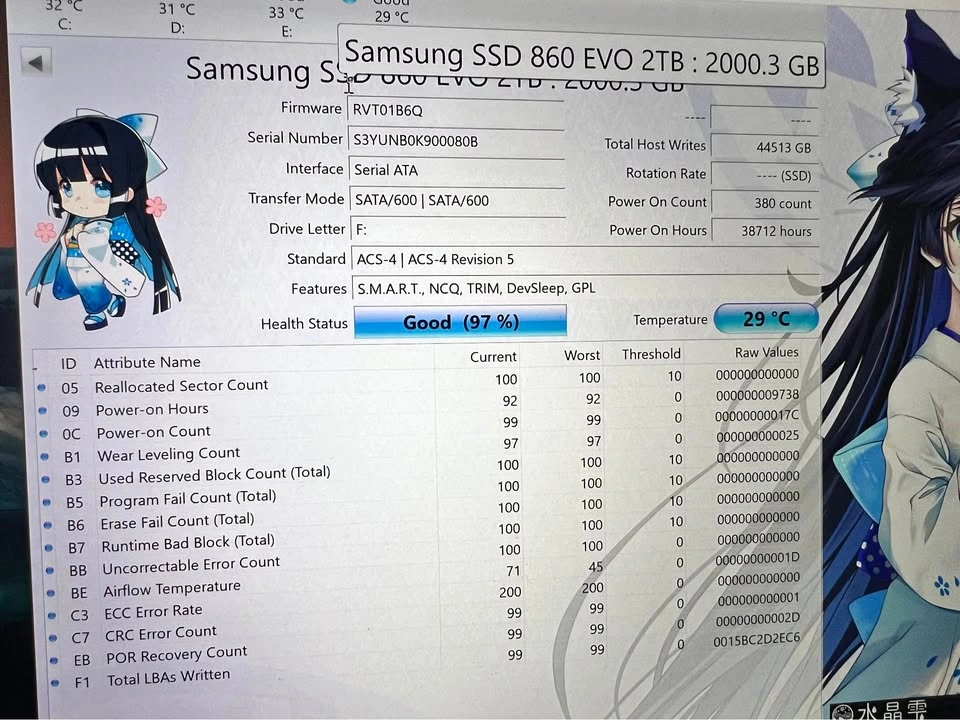 Samsung 970 EVO 2TB NVMe M.2 SSD (3 available) $250 each