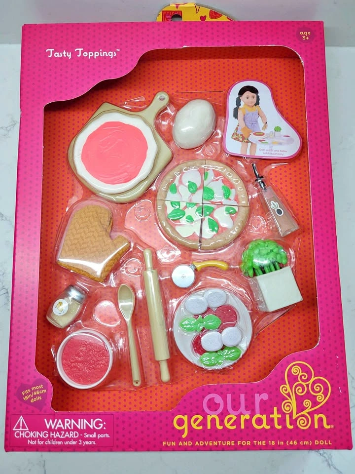 Our Generation "Tasty Toppings" Pizza Making Set for 18-inch dol
