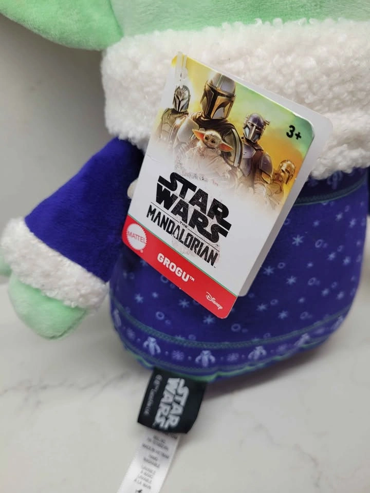 Disney Star Wars Christmas BABY YODA GROGU 9" PLUSH w/ Holiday S - photo 4