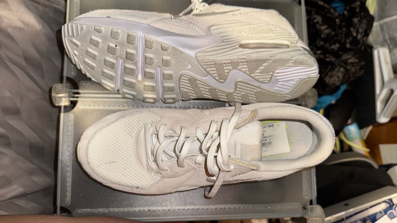 Nike White / beige Low-Top Sneakers with Mesh Upper - photo 2