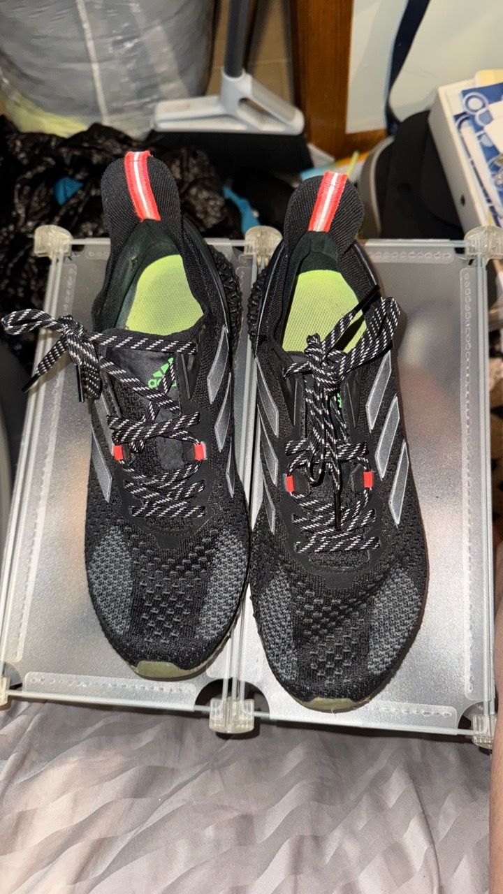 Adidas Black Knit Running Sneakers
