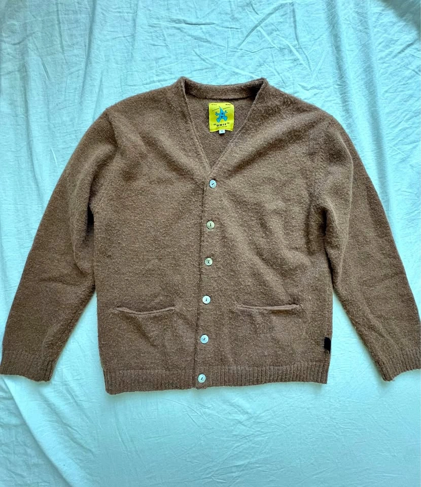 unif brown cardigan