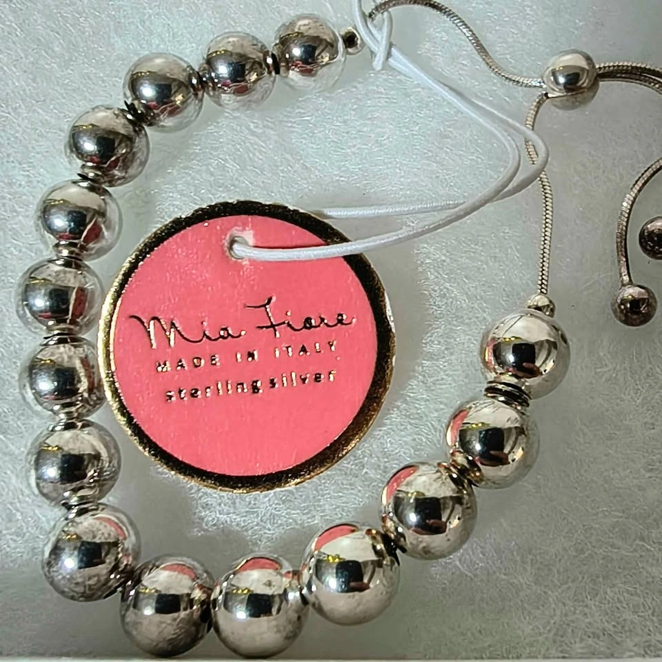 Mia Fiore Sterling Silver Bead Bolo Bracelet - photo 2