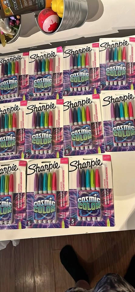 11 packs of sharpies (cosmic colour)