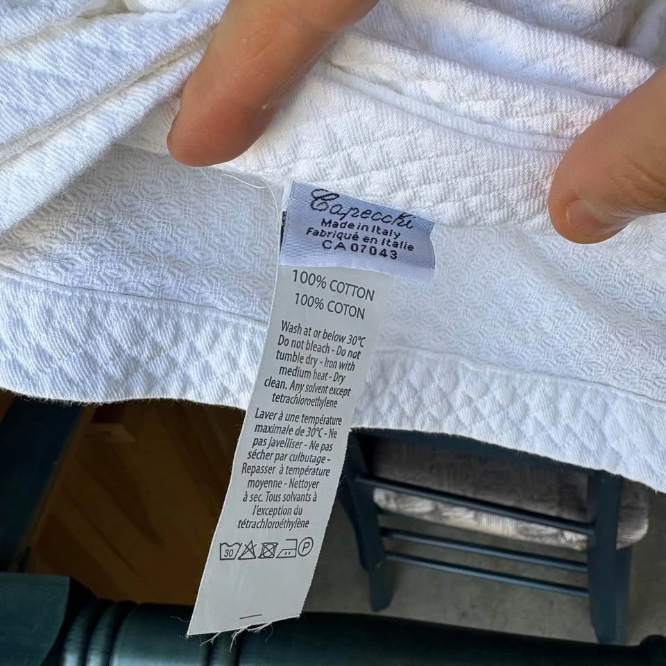 100% Cotton Luxurious White Italian Blanket - photo 2
