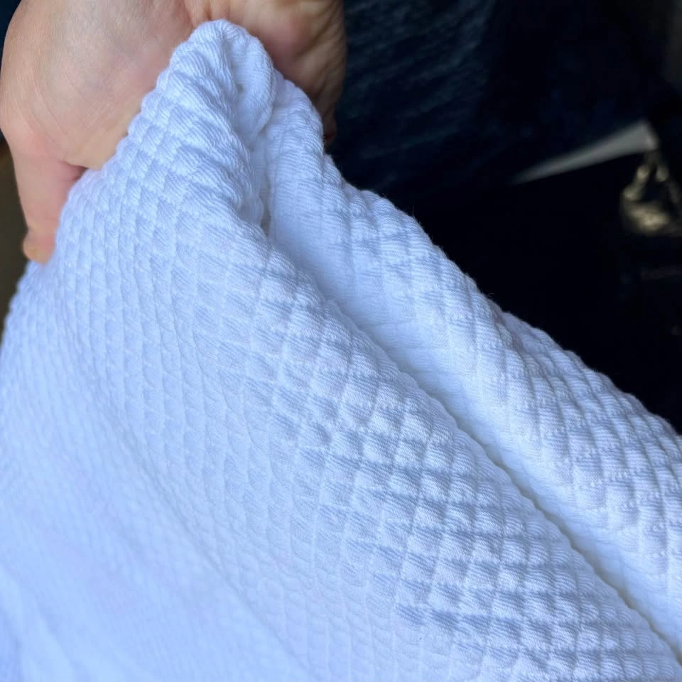 100% Cotton Luxurious White Italian Blanket - photo 3