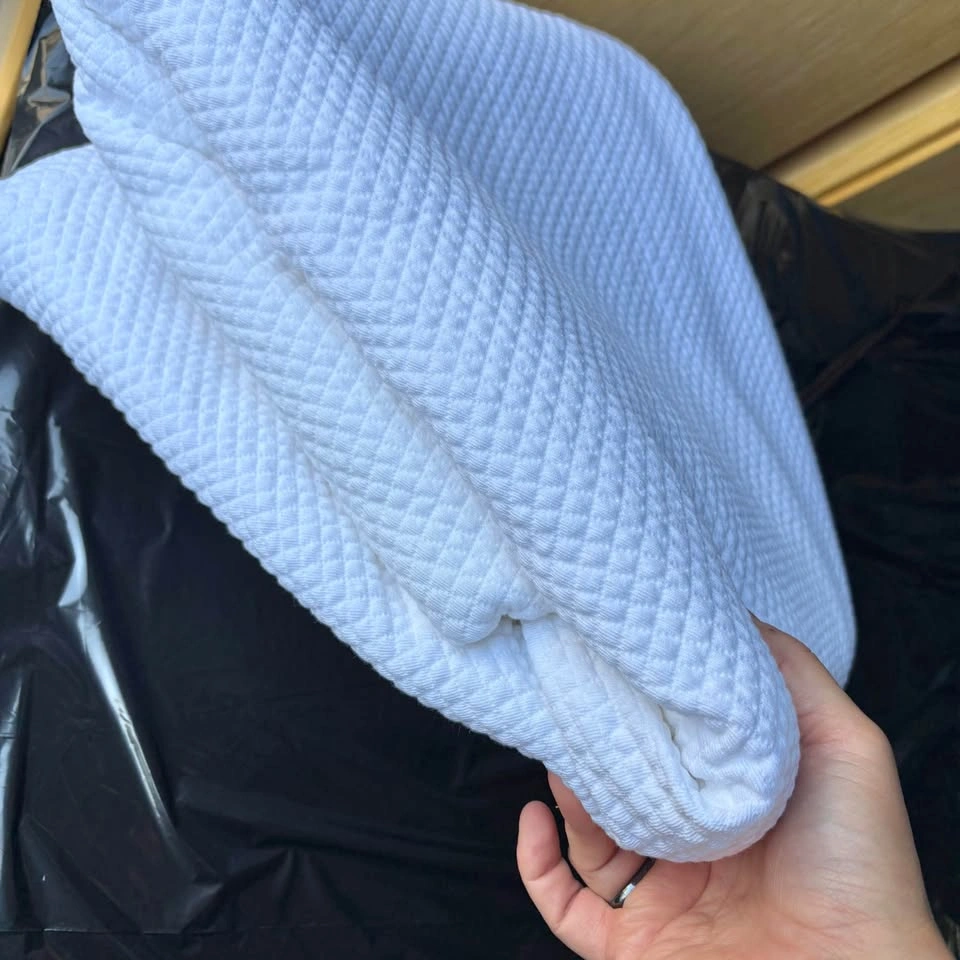 100% Cotton Luxurious White Italian Blanket - photo 4