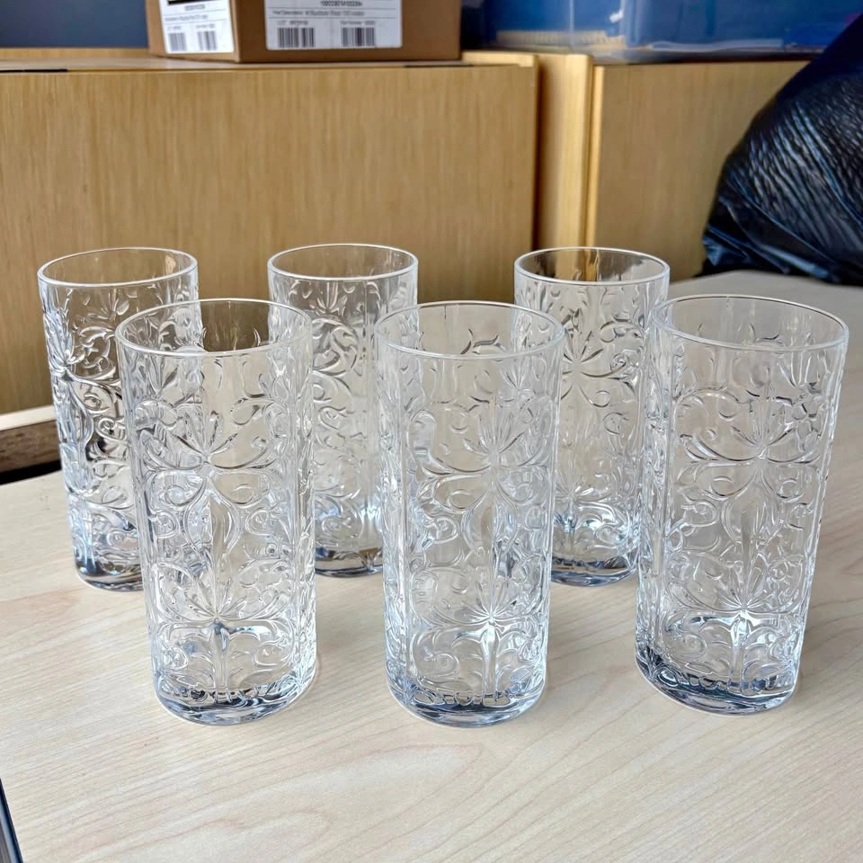 Set of 6 Pretty Drinking Glasses