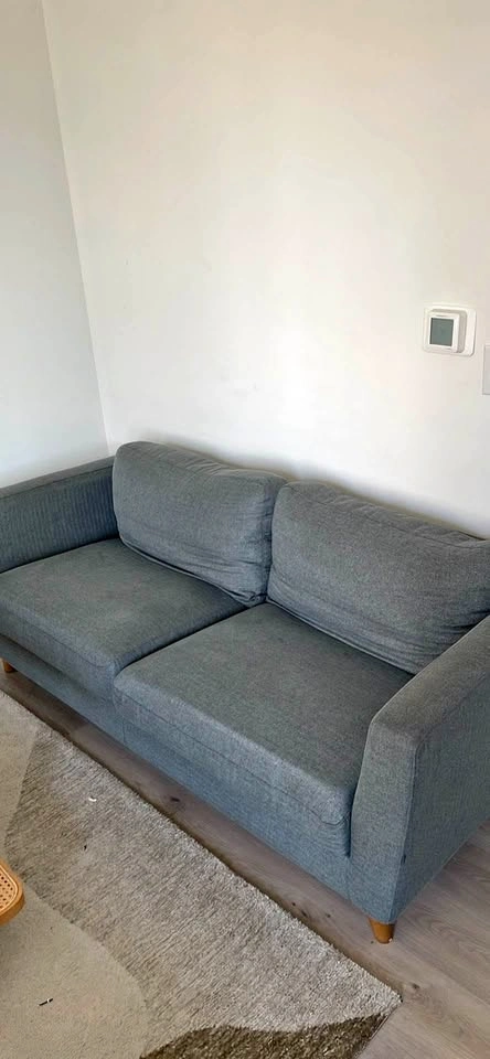 Grey Fabric Three-Seater Sofa (Structube Falcon)